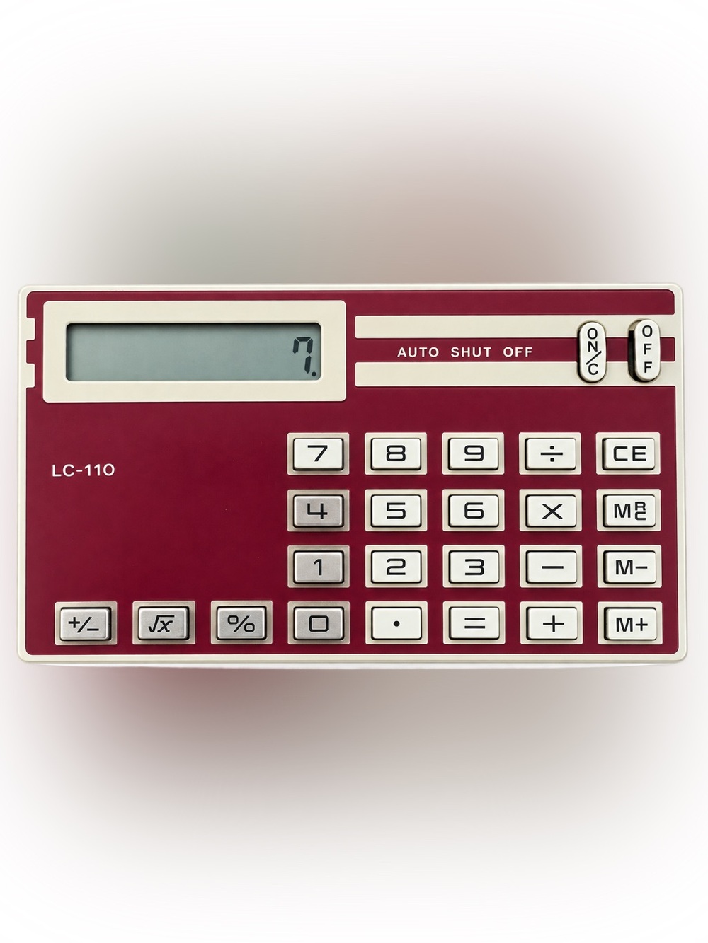 vintage Logitech LC-110 credit card-sized LCD calculator 80s 1980s retro works
